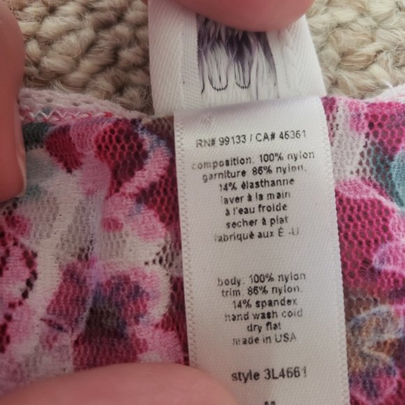 Pink sheer floral lace tanktop - Picture 8 of 8